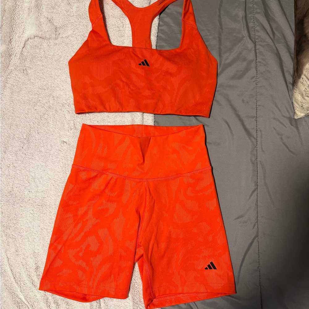 Adidas Bright Orange Activewear Set